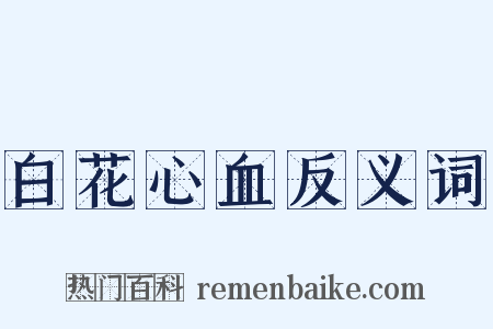 白花心血反义词是什么意思的图片